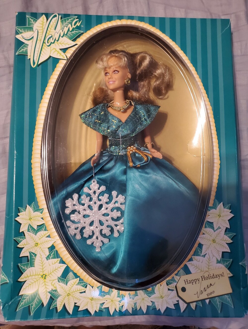 Vintage 1990 Vanna White Happy Holidays Doll Limited Edition NIB Totsy HSC
